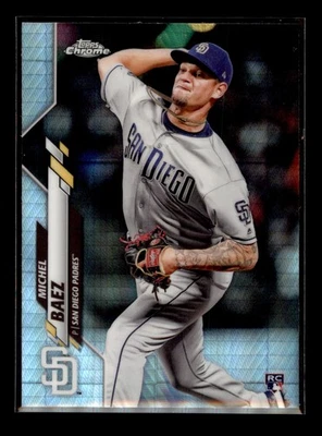 2020 Topps Chrome Prism Refractor #187 Michel Baez RC San Diego Padres - Image 1 of 2