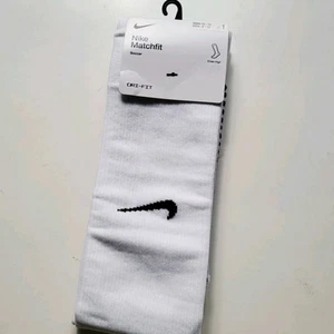Nike Matchfit Soccer Socks White 1-pair Knee High socks Size L CV1956 - Picture 1 of 3