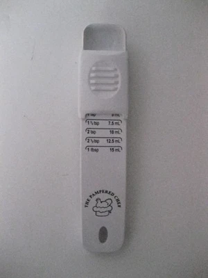 The Pampered Chef Sliding Adjustable Measuring Spoon Vintage 1990s Hen Nest Logo - Image 1 of 4