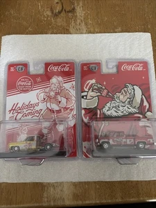 2025 Christmas M2 Machines Coca Cola 73 Chevrolet Cheyenne 76 GMC Sierra Grande - Picture 1 of 2