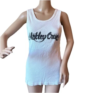 Vintage Y2K Motley Crue 2005 Wife Beater Tank Top weiß Größe XL Damen gerippt - Bild 1 von 11