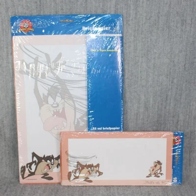 LOONEY TUNES TAZ Stationery Writing Paper Envelopes Set New Sealed Vintage 1990s - Bild 1 von 4
