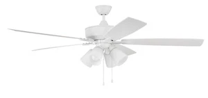 White 60"Ceiling Fan from the Super Pro 114 Collection - Picture 1 of 1