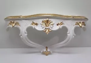 Wandkonsole Weiß Wandablage 45x21cm Hängekonsole Antik Wandregal BAROCK Ablage - Bild 1 von 7