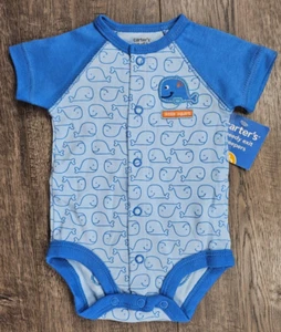 Baby Boy Clothes New Carter's Newborn Little Squirt Whale Romper Outfit - Picture 1 of 3