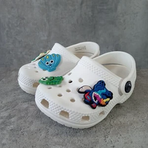 Crocs Infants Shoes Size UK C2-C3 White Rubber Clogs Slip On - Picture 1 of 10
