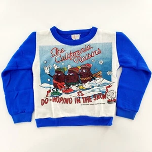 Vtg 1988 Calrab The California Raisins "Do-Woping In The Snow" Sweatshirt Kids M - Picture 1 of 12