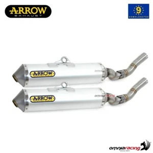Par de Escape Arrow Thunder Homologado para Honda FMX650 2005-2008 - Imagen 1 de 8
