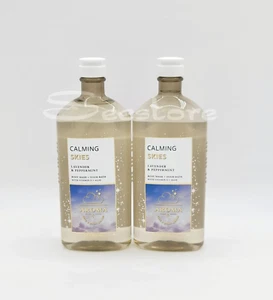 Bath & Body Works Calming Skies Lavender Peppermint Body Wash Foam Bath Set of 2 - Picture 1 of 3