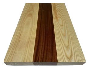 White Ash + Sapele Electric Guitar Body Blank 3 Piece Glued body 21" x 14" x 2" - Picture 1 of 5