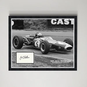 Jack Brabham - Formula 1 Legend Hand Signed Authentic Autograph Framed Display - Picture 1 of 2