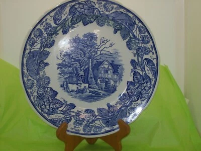 10.1/4" The Spode Blue Room Collection "Rural Scenes" Dinner Plate Dish Blue - Image 1 of 4