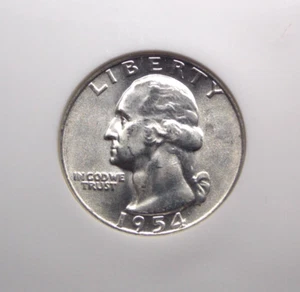 1954 "P" Washington SILVER Quarter 25c NGC MS65 #003 Gem Uncirculated ECC&C, Inc - Picture 1 of 5