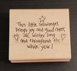 SNOWANGELS Verso Sello de Goma INKY ANTICS Tammy DeYong 1999 - Imagen 1 de 14