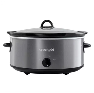 Crock-Pot 7-qt Manual Slow Cooker. Polished stainless steel finish -Charcoal. - Picture 1 of 2