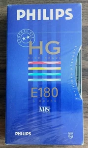 Philips E180 Cassette VHS High Grade 3 heures Neuve sous blister - Photo 1/4