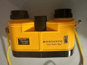 Binoculares deportivos vintage Monsanto para niños al aire libre gafas 4x30 amarillas - Imagen 1 de 3