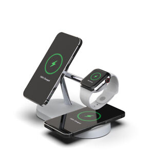 3 in 1 Wireless Charger Charging Station Dock For Apple iphone iWatch Earphone