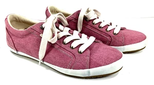 Women's Taos Star TL-12844 Pink Canvas Low Top Lace Up Sneakers Shoes Size 8.5 - Picture 1 of 11