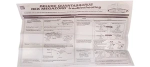Instrucciones Power Rangers Time Force Deluxe Quantaaurus Rex Megazord - Imagen 1 de 4