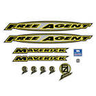 Free Agent - 96 Maverick - Yellow Black & Silver  clear decal set - old school b