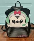 Disney Loungefly Gamer Girl Minnie Mouse Black Mini Leather Backpack Bag