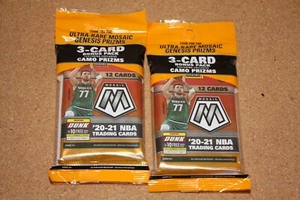 2020-21 Panini Mosaic NBA Basketball Cello/Fat Pack Lot of 2 - Picture 1 of 2
