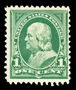 Scott 279 1898 1c Franklin New Colors Issue Mint F-VF OG NH Cat $25 - Picture 1 of 1