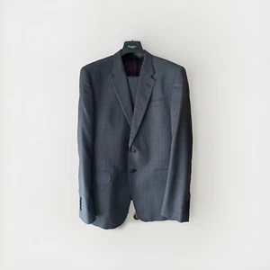 PAUL SMITH GREY BYARD SUIT (TROUSERS RIPPED) SINGLE BREASTED SINGLE CHECK 42 W36 - Picture 1 of 22