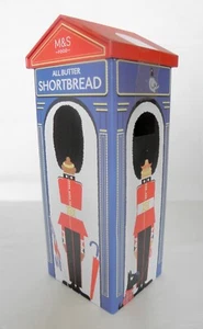 MARKS & SPENCER ~ GUARDSMAN SHORTBREAD CONTAINER ~ GUTER ZUSTAND 8x7 x 21 cm hoch - Bild 1 von 3