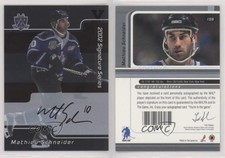 2001-02 ITG Be A Player Signature Series Vault Black Mathieu Schneider #159 Auto