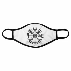 Máscara facial de tela de diseño brújula vikinga de AlchemyArt hecha a mano Reino Unido S, M, L,xl - Imagen 1 de 4