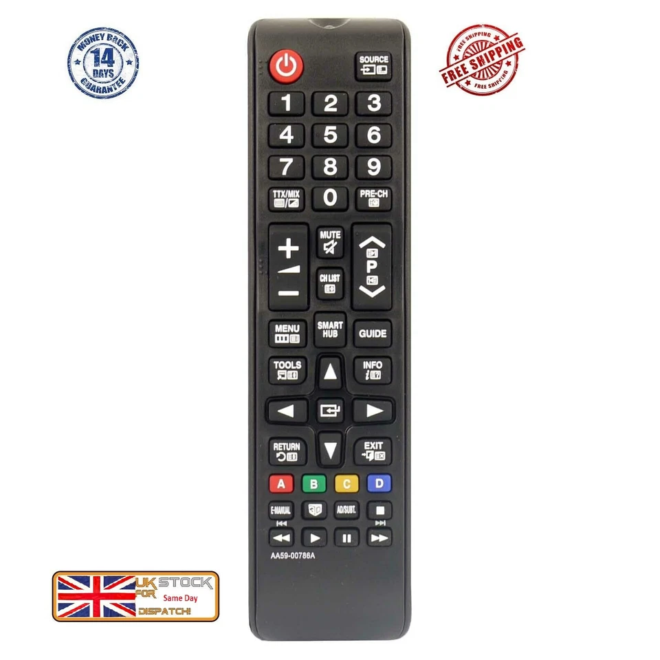 Replacement Samsung TM1240 AA59-00743A Remote Control For 3D Smart LCD LED TV's - Image 1 of 1