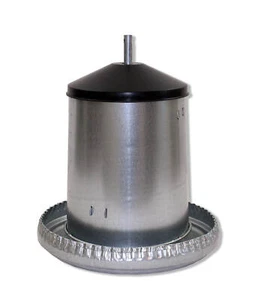 Geflügelfutterautomat aus Metall, optional mit Regendach (7kg - 22kg - 45kg) - Bild 1 von 12