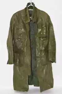 Superior New York Womens Dark Green Leather Trench Coat Size 2XL - Picture 1 of 3