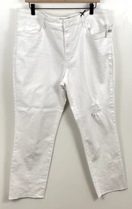 Pantalones de mezclilla para mujer KUT from the Kloth blancos 18 mezcla de algodón Reese fabulosos ab en apuros - Imagen 1 de 12