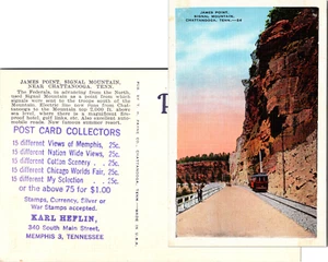 Postales de coleccionista James Point Chattanooga Tennessee precios Karl Heflin - Imagen 1 de 3