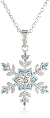 Collar Colgante Copo de Nieve Cristal Plateado "Frozen" Niñas Disney, 18" Foto 1 de 3