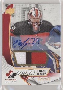 2019 Upper Deck Team Canada Juniors Premium Swatch /199 Nolan Maier #84 Auto