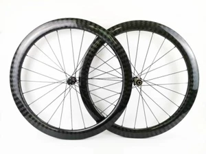 700C Road Bike Disc Brake Carbon Wheelset 50mm Depth 25mm Width Tubeless/tubular - Picture 1 of 15