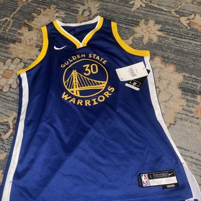 NIKE Warriors Swingman Steph Curry Jersey Size Youth Large New Icon Edition #30 - Image 1 of 4
