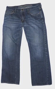 Men's AEO 100% Cotton original boot cut blue jeans size 36x31 - Picture 1 of 6