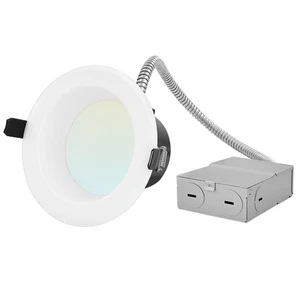 Luxrite Commercial 4" LED Recessed Lights 7/9/12W 4 CCT Up to 1000 Lumens - Picture 1 of 8