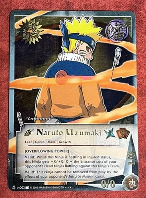 Naruto CCG Naruto Uzumaki us002 Overflowing Power 1st Edition Foil MP Super Rare - Image 1 of 2