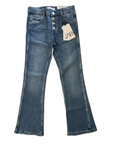 Zara Kids Girl Flare Fit Jeans, Bell Bottoms, Adjustable Waist, Size 10, NWT - Picture 1 of 4