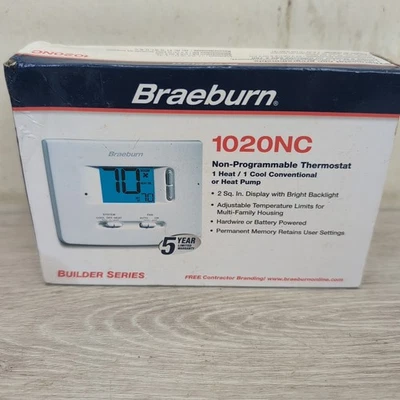 Termostato Braeburn 1020NC no programable de una sola etapa nuevo caja defectuosa Foto 1 de 4
