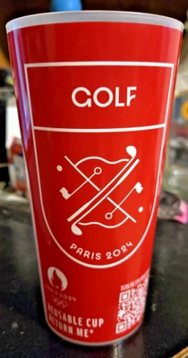 Copa Estadio Reutilizable Reutilizable Souvenir Coca Cola Juegos Olímpicos París 2024 Foto 1 de 4