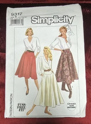 Simplicity 9317 Misses Skirt Various Length Yoke Waist Pattern Sz 8 10 12 Uncut - Image 1 of 3