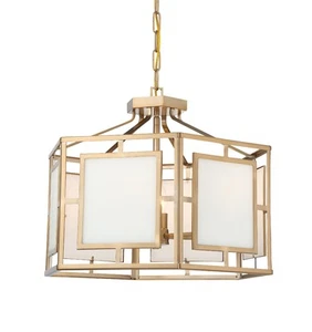 Crystorama Lighting Group HIL-995 Hillcrest 6 Light 22"W Drum - Gold - Picture 1 of 11