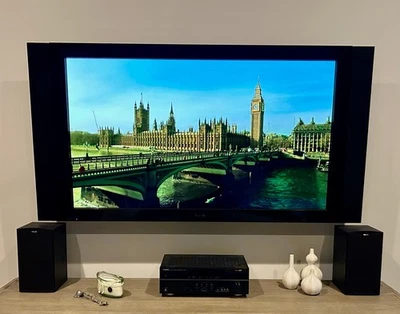 Pioneer Elite Kuro 60" Plasma, with speakers, remote, wall bracket - Image 1 of 4